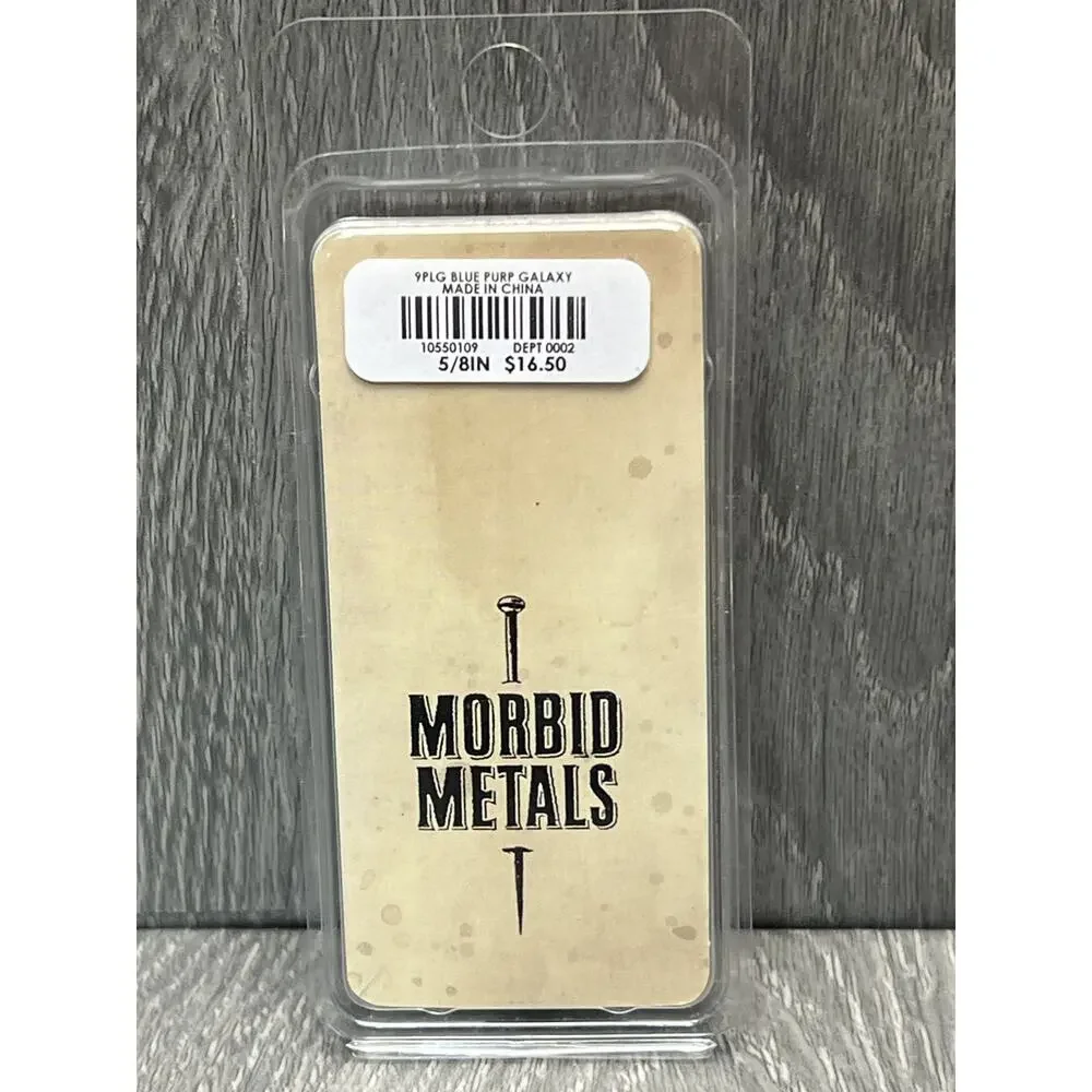 Morbid Metals 9PLG Blue Purple Galaxy Ear Plugs‎ 5/8